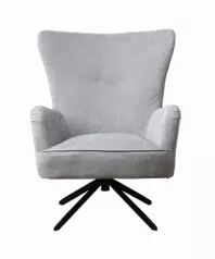 Chenille Grey Occasional Chair